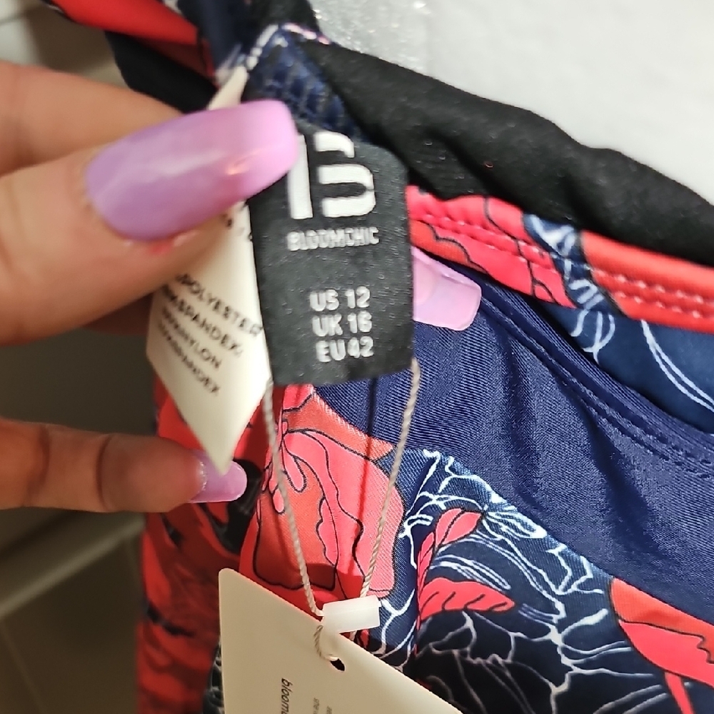 BloomChic Red and Blue Tankini Swimwear - Picture 5 of 6